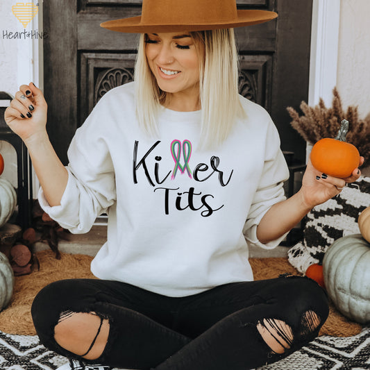 Killer Tits Metastatic Breast Cancer // Pullovers // 2 Colors - Heart & Hive Designs