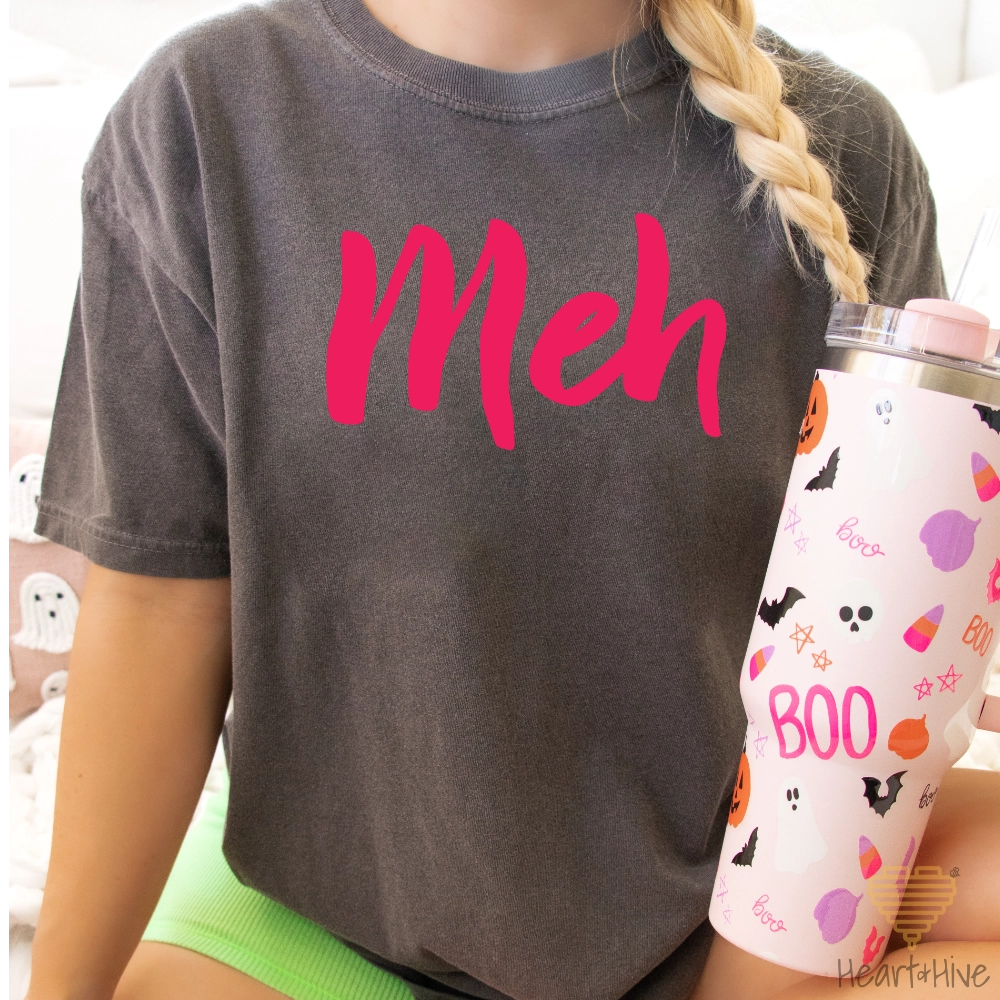 Meh // Unisex Tee // 4 COLORS - Heart & Hive Designs