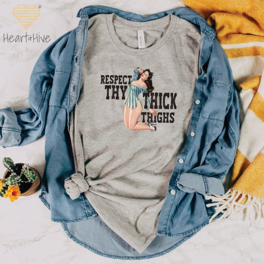 Thick Thighs Anxious Vibes // Unisex Tee // 4 COLORS - Heart & Hive Designs