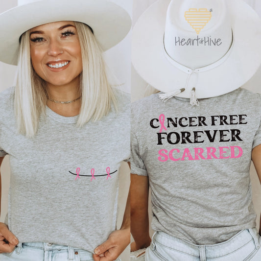 Right Mastectomy Forever Scarred // Unisex Tee // 4 COLORS - Heart & Hive Designs