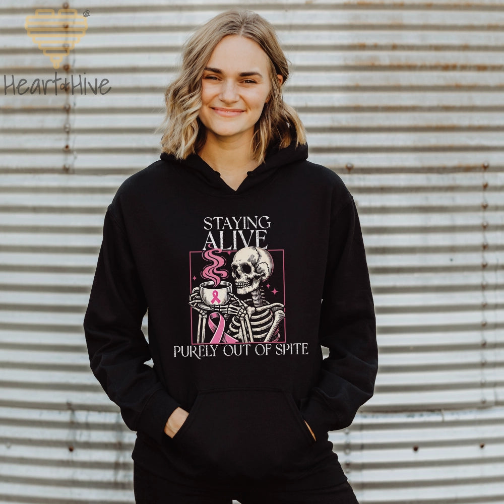 Staying Alive Purely Out of Spite // Pullovers // BLACK - Heart & Hive Designs