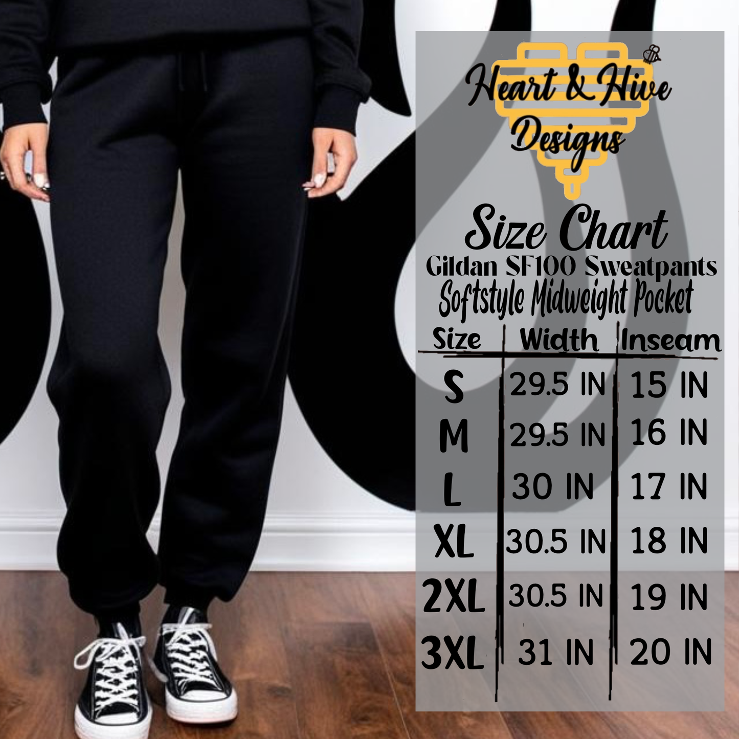 Christmas Snowflake // Softstyle Joggers // BLACK