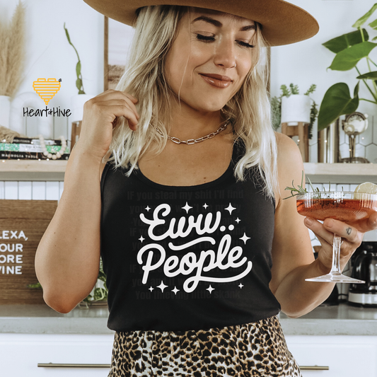 Eww People // Racerback Tank Top // Black