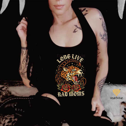 Long Live Rad Moms - Scorpion Jaguar Design // Racerback Tank Top // Black