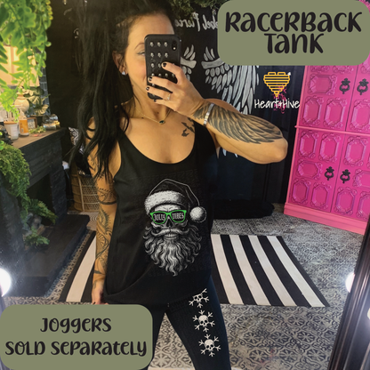 Jolly Vibes Skeleton Santa // Optional Skeleton Snowflake Sleeve // BLACK