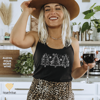 Christmas Tress // Optional Snowflake Sleeves // BLACK