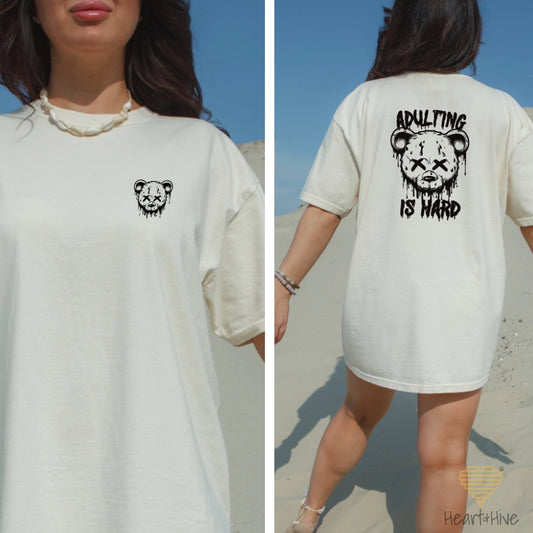 Adulting is Hard // Double-Sided Unisex Tee // 4 COLORS