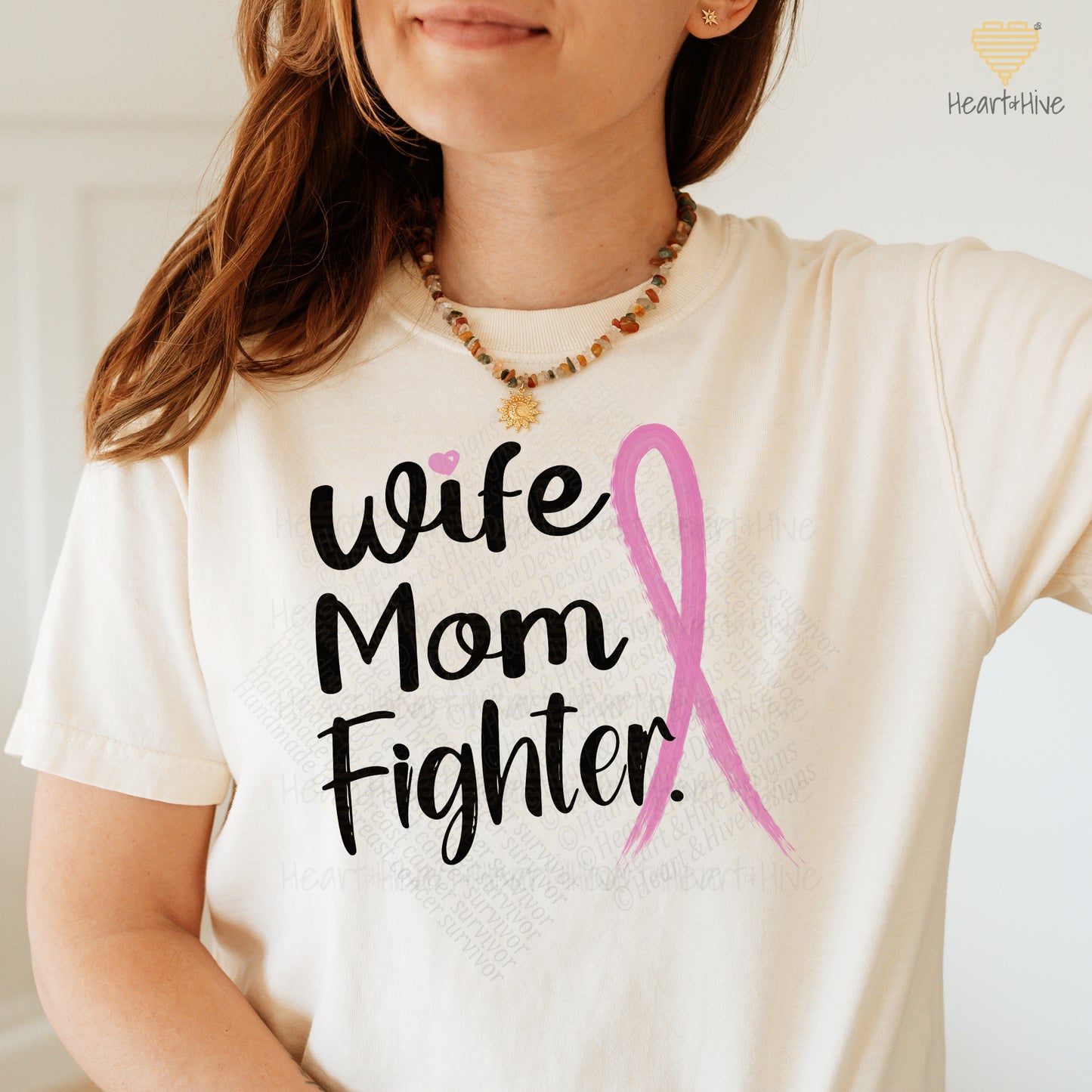 Wife Mom Fighter or Wife Mom Bad Bitch // Breast Cancer Awareness Shirt // Unisex Tee // 4 COLORS