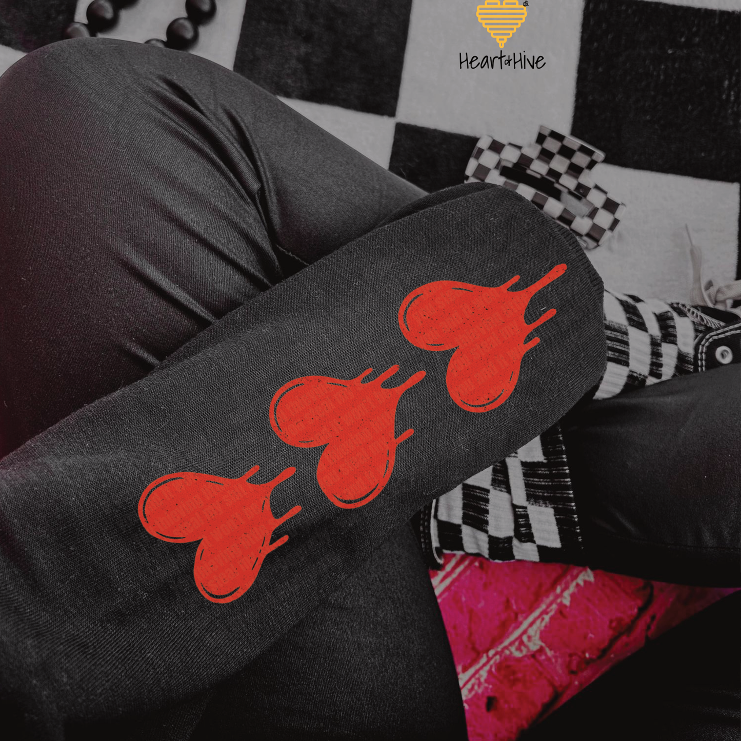 Haunted Cutie Forever Ghost // Spooky Valentines Day // Optional Bleeding Heart Sleeves // BLACK