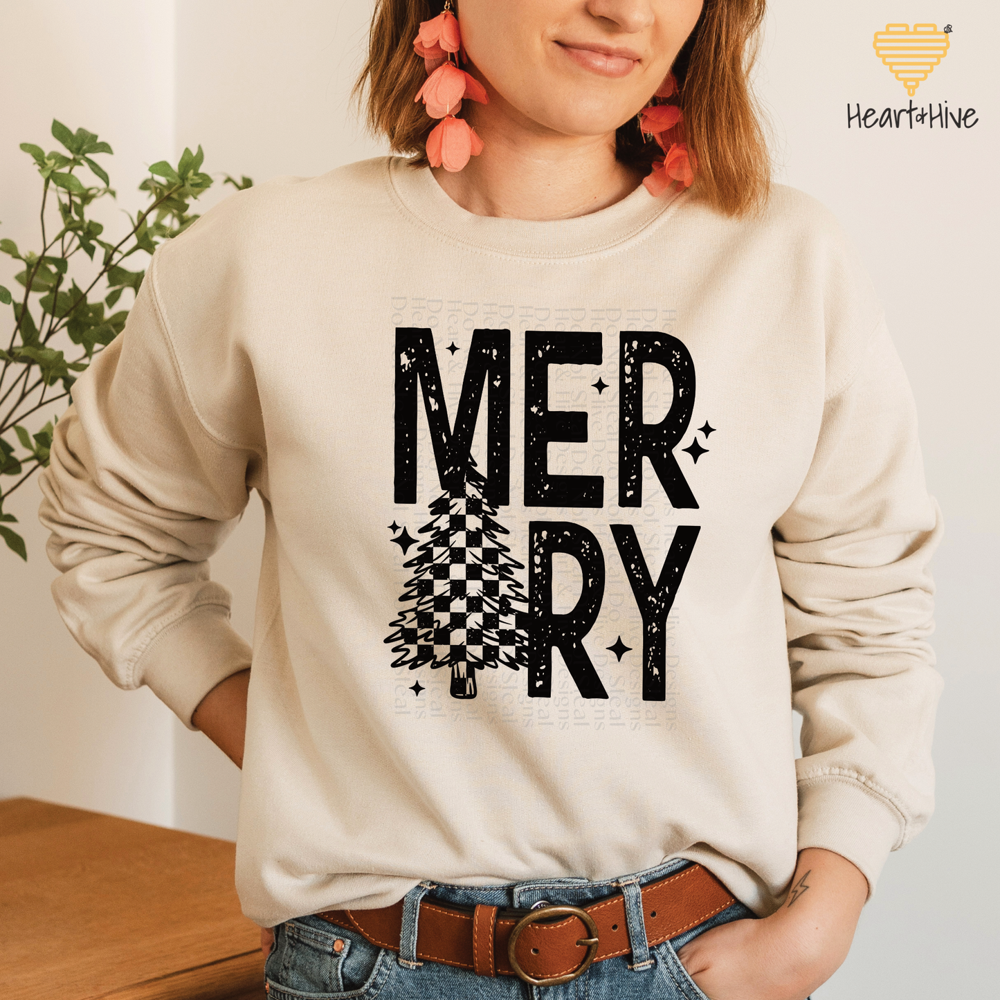 Merry Checkered Christmas Tree // Pullovers // 2 Colors