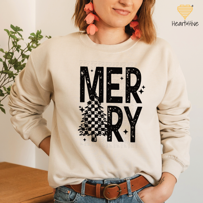 Merry Checkered Christmas Tree // Pullovers // 2 Colors