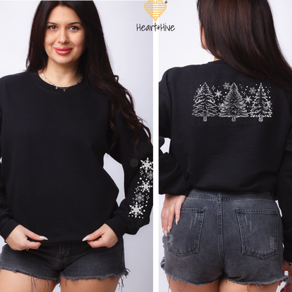 Christmas Tress // Optional Snowflake Sleeves // BLACK