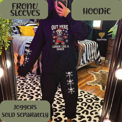Out Here Looking Like a Snack Spooky Gingerbread // Optional Skeleton Snowflake Sleeve // BLACK