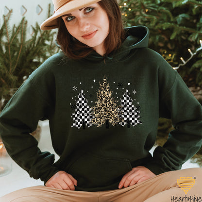 Checkered and Cheetah Christmas Trees // Pullovers // 3 COLORS