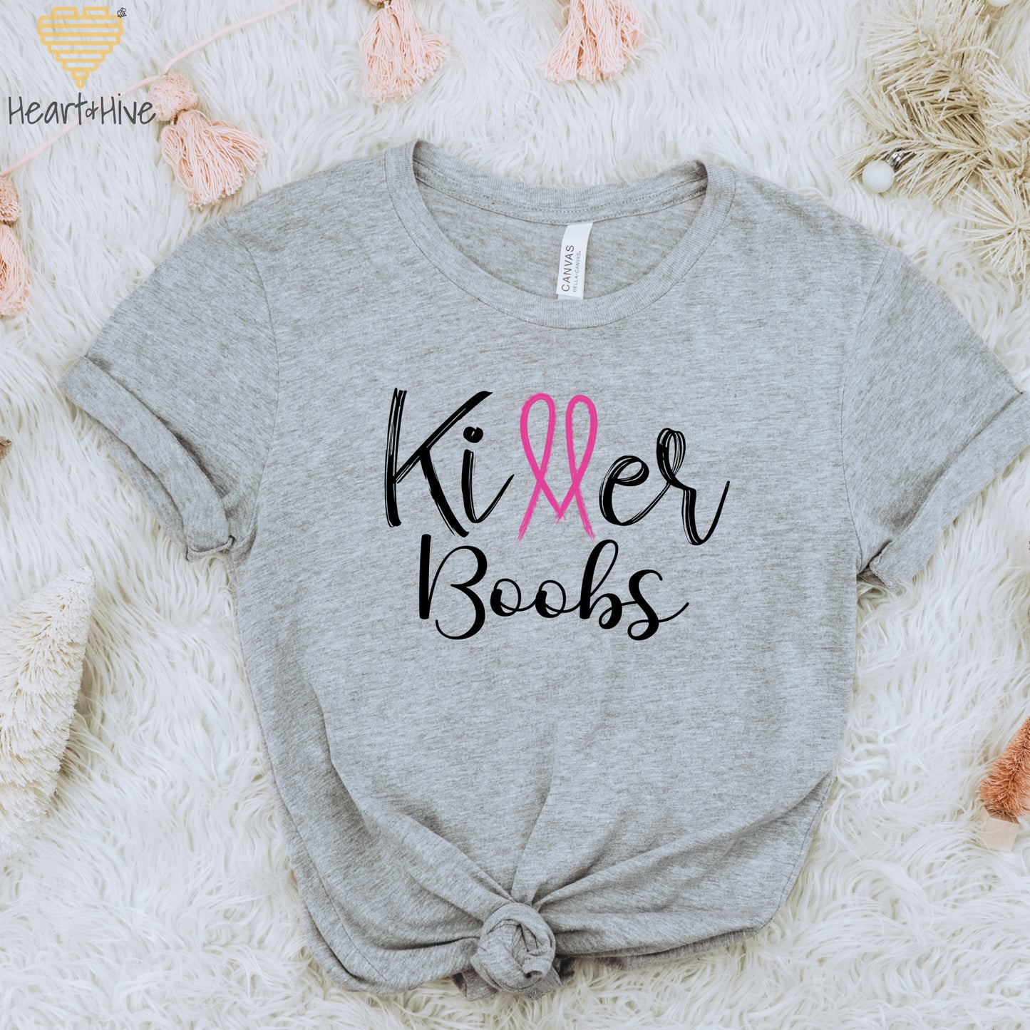 Killer Tits, Boobs or Tatas Breast Cancer // Unisex Tee // 4 COLORS