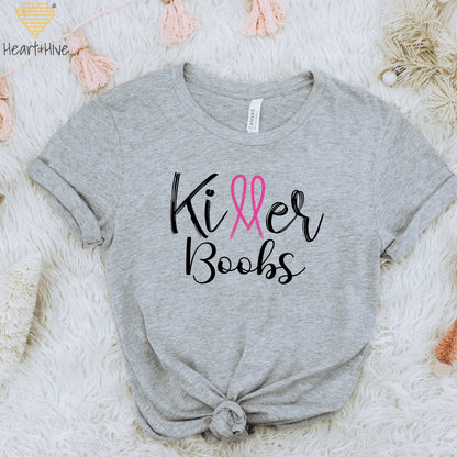 Killer Tits, Boobs or Tatas Breast Cancer // Unisex Tee // 4 COLORS