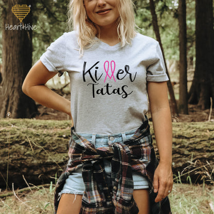 Killer Tits, Boobs or Tatas Breast Cancer // Unisex Tee // 4 COLORS