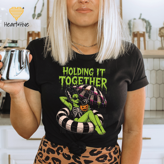 Holding It Together Franky Bride Summerween / Black Bella Canvas Unisex Tee