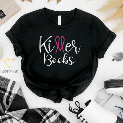 Killer Tits, Boobs or Tatas Breast Cancer // Unisex Tee // 4 COLORS