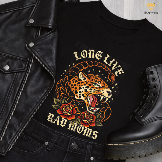 Long Live Rad Moms Tee - Scorpion Jaguar Design // Unisex Tee // Black