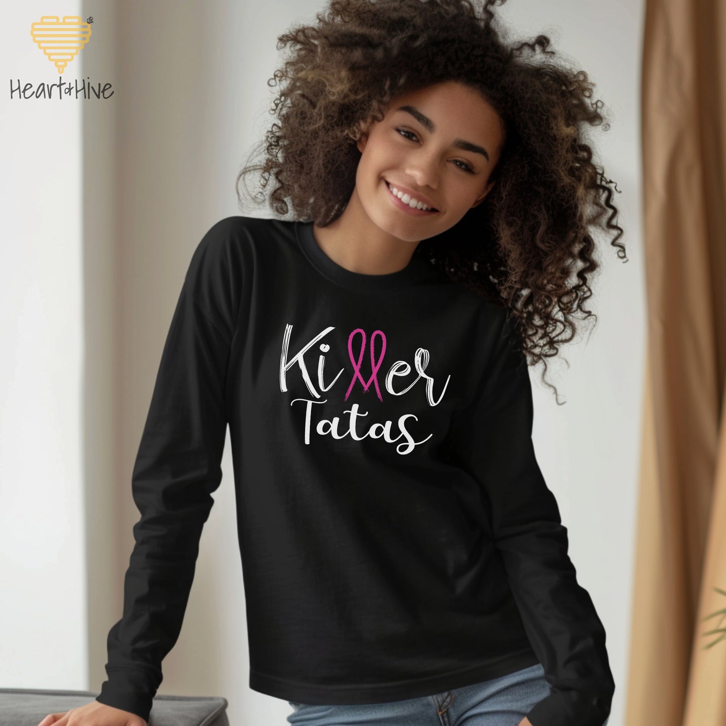 Killer Tits, Boobs or Tatas Breast Cancer // Unisex Long Sleeve Tee // 2 COLORS