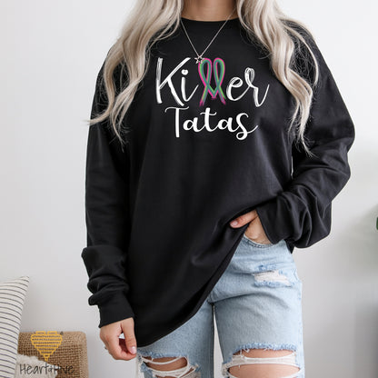 Killer Tits, Boobs or Tatas Metastatic Breast Cancer // Unisex Long Sleeve Tee // 2 COLORS