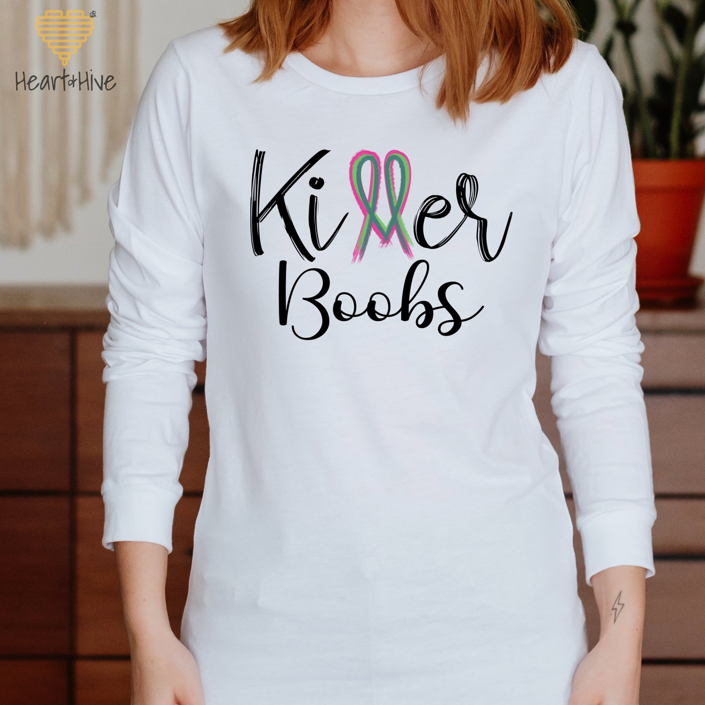 Killer Tits, Boobs or Tatas Metastatic Breast Cancer // Unisex Long Sleeve Tee // 2 COLORS