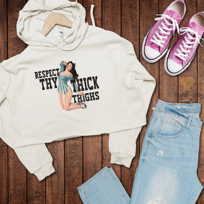 Respect Thy Thick Thighs // Crop Hoodie & Crew Fleece // 4 COLORS