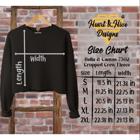 The Crabby Bitch Zodiac Tarot Card / Black Cropped Crewneck Sweatshirt
