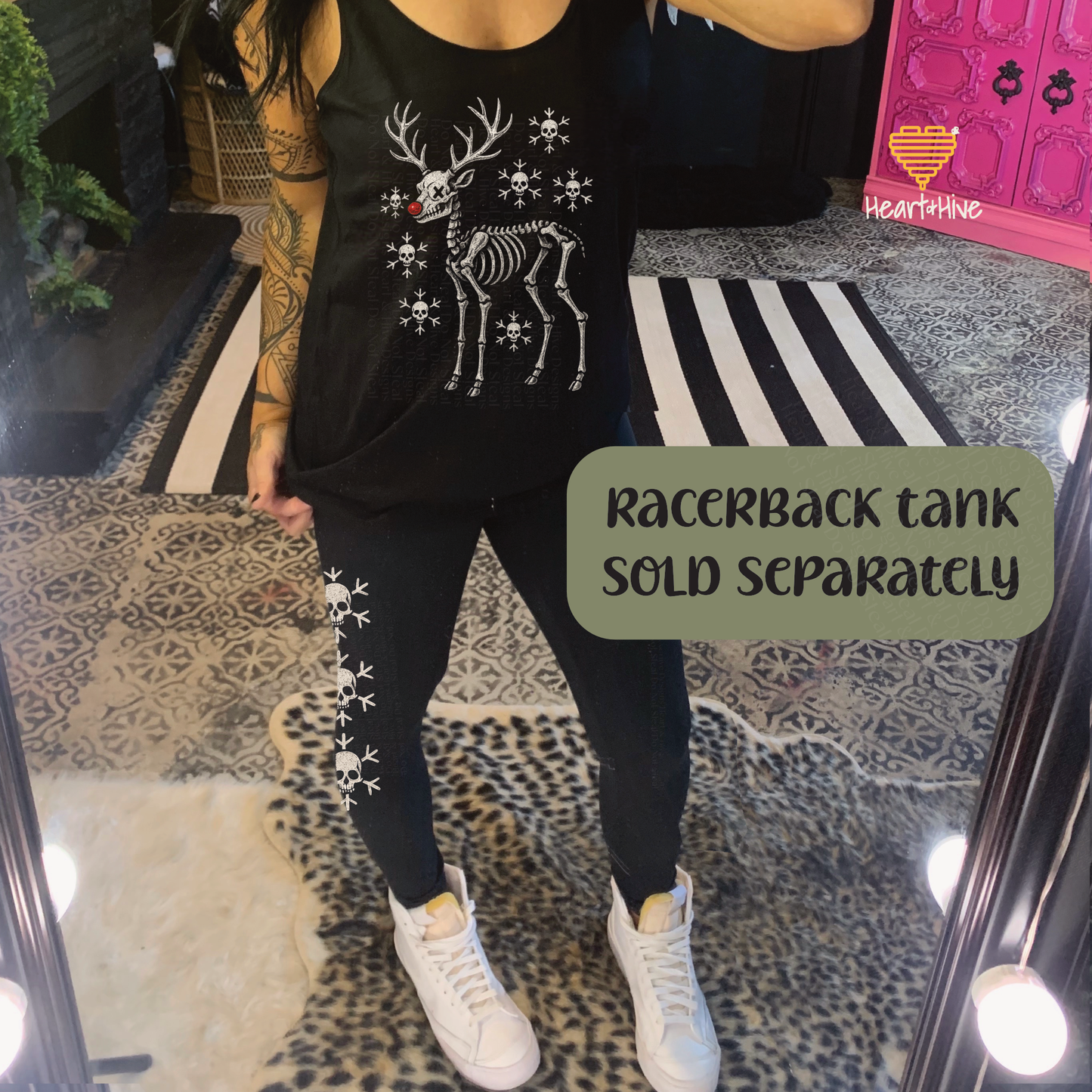 Skeleton Snowflake or Creepy Cute Gingerbread // Softstyle Joggers // BLACK