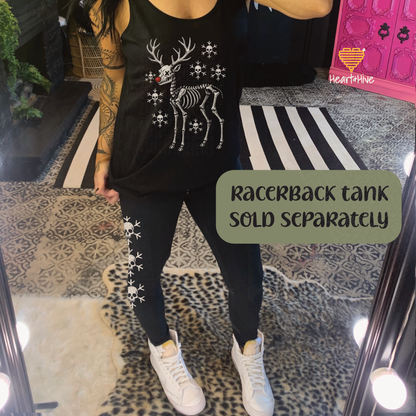 Skeleton Snowflake or Creepy Cute Gingerbread // Softstyle Joggers // BLACK