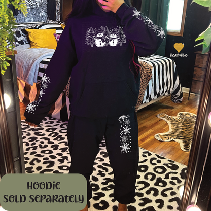 Christmas Snowflake // Softstyle Joggers // BLACK